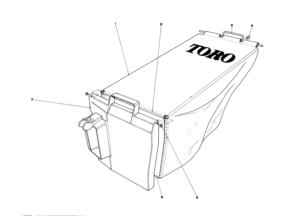 Grass Bag Assembly No. 8-0669 Diagram and Parts List for 20752 8000001 - 8999999 Toro Lawn Mower