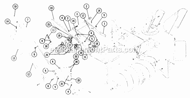 Parts List For Snow Thrower-Completing Packag 2 Diagram and Parts List for STR-324 1967 Toro Snow Blower