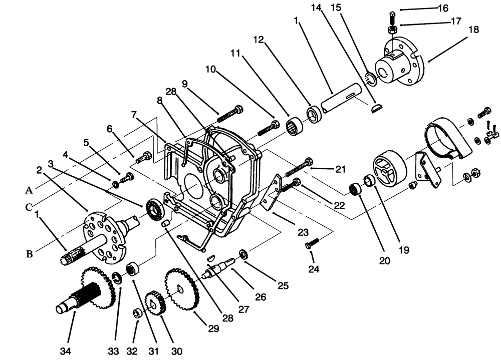Transaxle Assembly (Continued) Diagram and Parts List for 73501 59000001 - 59000411 Toro Lawn Tractor