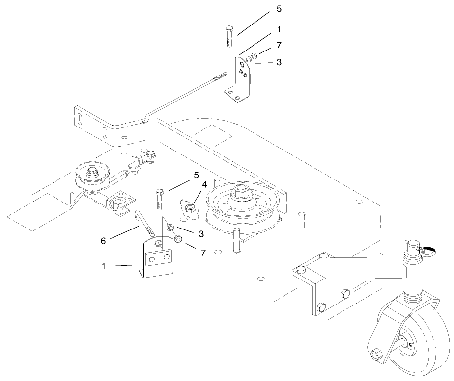Brake Assembly Diagram and Parts List for 30184 990001 - 999999 Toro Lawn Mower
