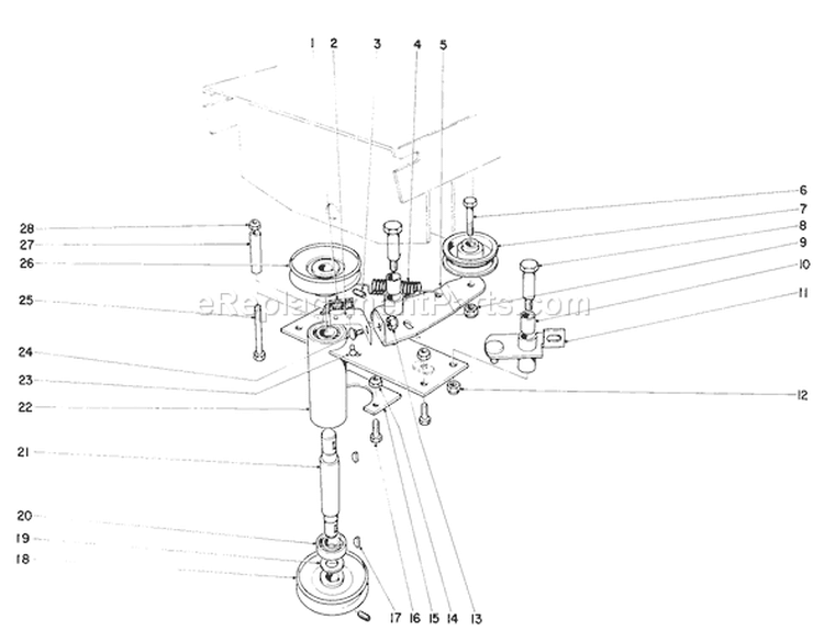 940 Power Takeoff Assembly Diagram and Parts List for 55150 9000001-9999999 - 1969 Toro Lawn Tractor
