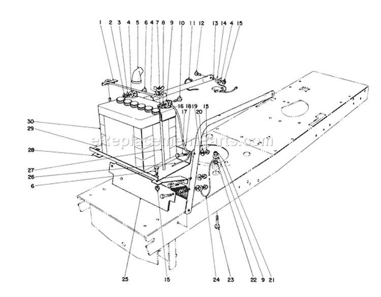 Electrical Assembly Diagram and Parts List for 55275 2000001-2999999 - 1972 Toro Lawn Tractor