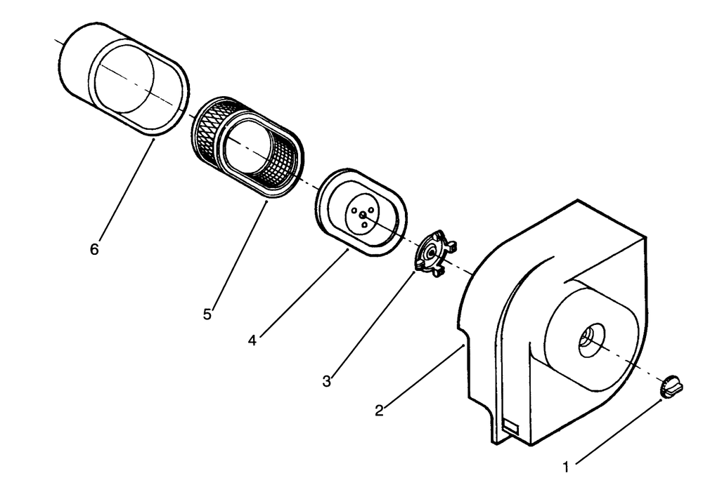 Air Cleaner Assembly Diagram and Parts List for 72060 3900001 - 3999999 Toro Lawn Tractor