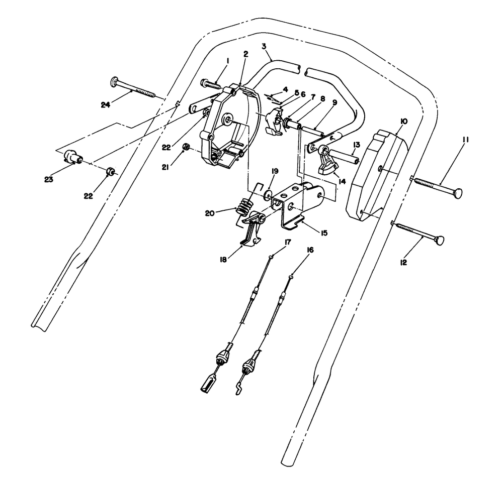 Traction Control Assembly Diagram and Parts List for 26624C 9000001 - 9999999 Toro Lawn Mower