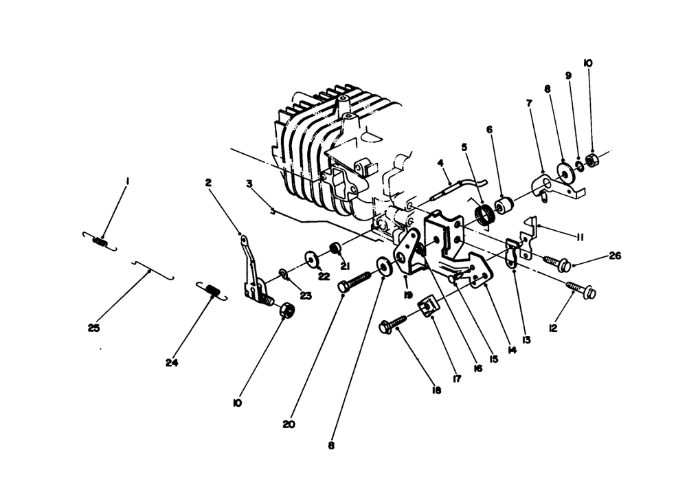 Governor Assembly (Engine No. 47pm1-2) Diagram and Parts List for 20106 2000001 - 2999999 Toro Lawn Mower