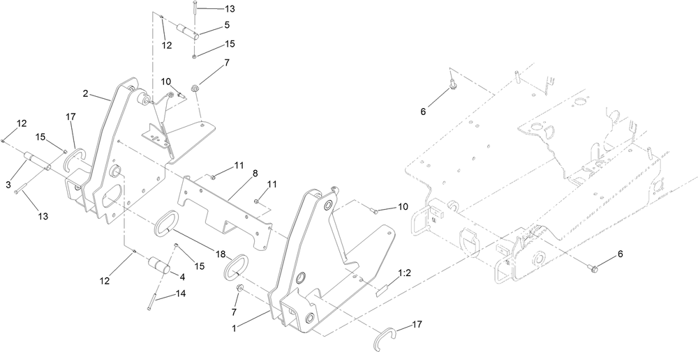 Front Tower Assembly Diagram and Parts List for 22327HD 401900000 - 401999999 Toro Lawn Tractor Accessories