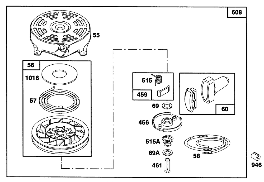Engine Briggs & Stratton Model 124702-3115-01 Diagram and Parts List for 20218 1000001 - 1999999 Toro Lawn Mower