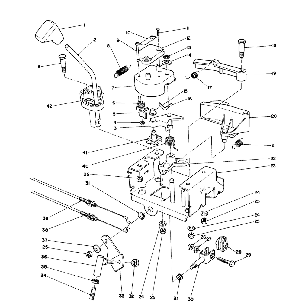 Traction Linkage Assembly Diagram and Parts List for 38580 0000001 - 0999999 Toro Snow Blower