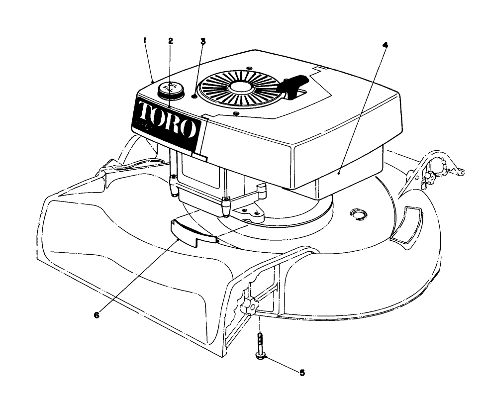 Engine Assembly Diagram and Parts List for 16300 0000001 - 0999999 Toro Lawn Mower