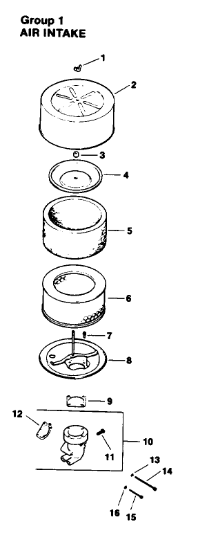 Engine Kohler Model No. Mv16s-Type Ps56519 Air Intake-Group 1 Diagram and Parts List for 30180 490001 - 490730 Toro Lawn Tractor Accessories
