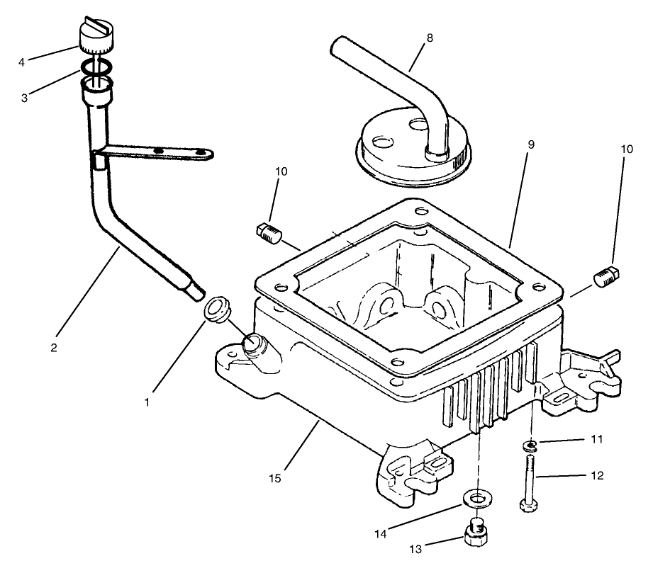 Oil Base & Fuel Pump - Onan P220g Type I/10808h Diagram and Parts List for 30620 790001 - 799999 Toro Lawn Tractor