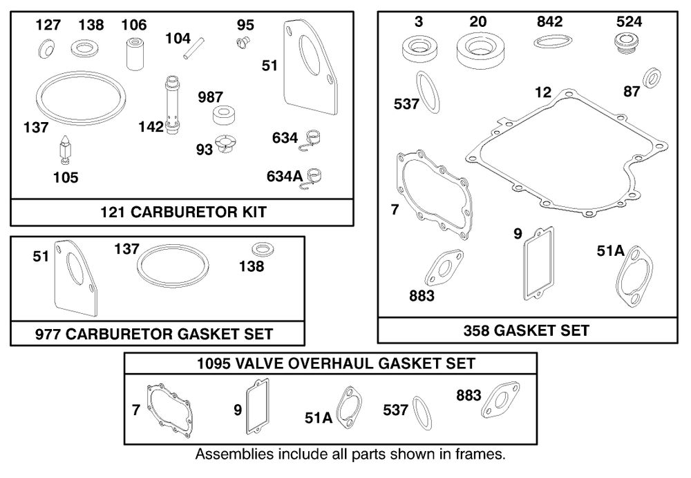 Engine Briggs & Stratton Model 28m707-1182-E1 Diagram and Parts List for 70082 8900001 - 8999999 Toro Lawn Tractor