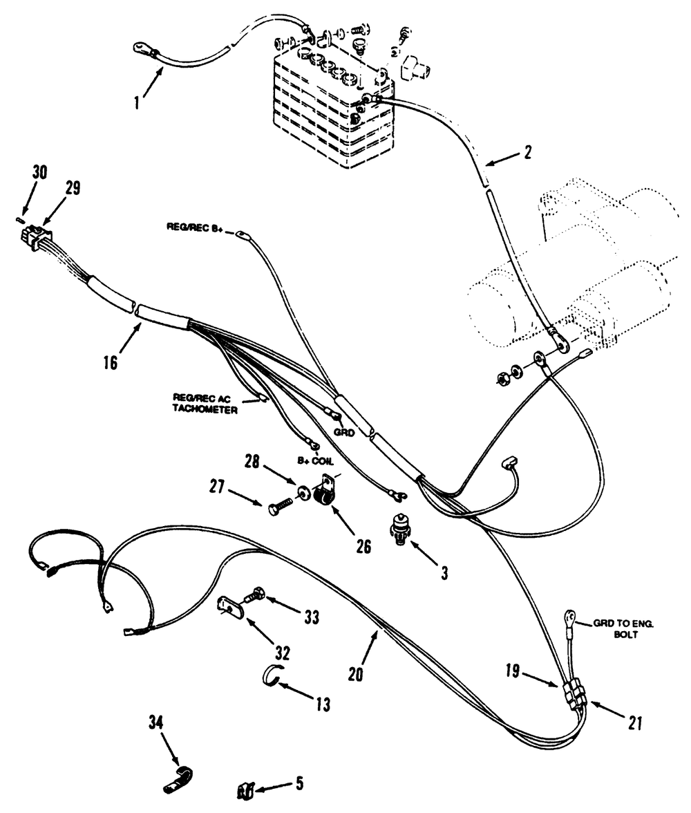 Electrical System Diagram and Parts List for 73440 5900223 - 5999999 Toro Lawn Tractor