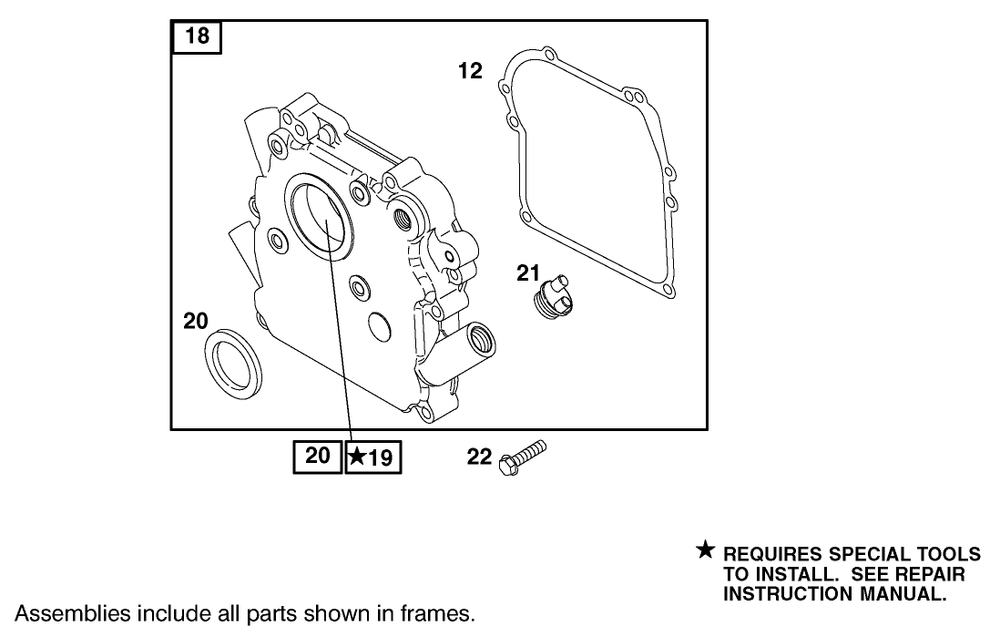 Engine-Briggs And Stratton Model # 92252-0129-02 Diagram and Parts List for 62064 890001 - 899999 Toro Aerator