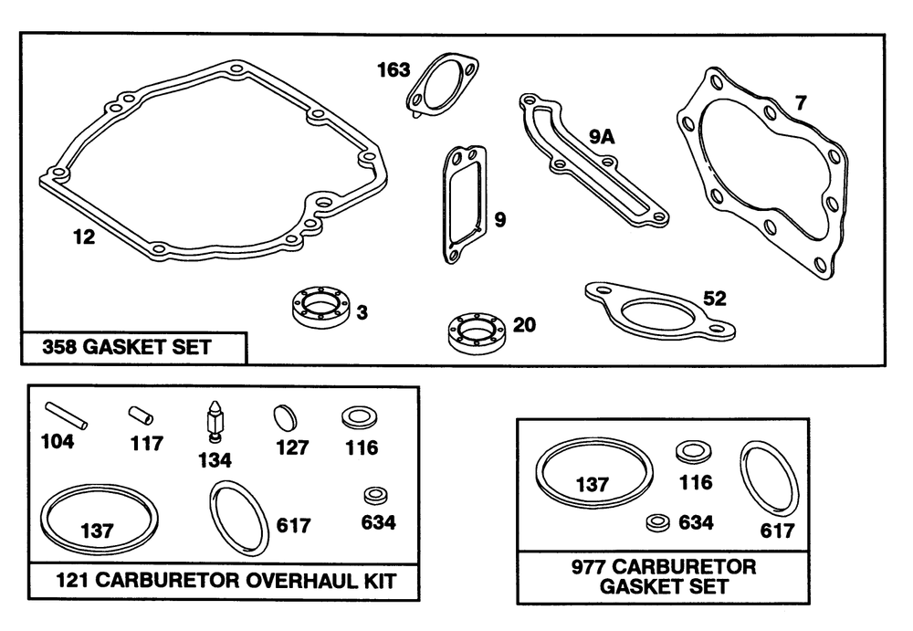 Engine Briggs & Stratton Model 122702-3171-01 Diagram and Parts List for 16403 1000001 - 1999999 Toro Lawn Mower