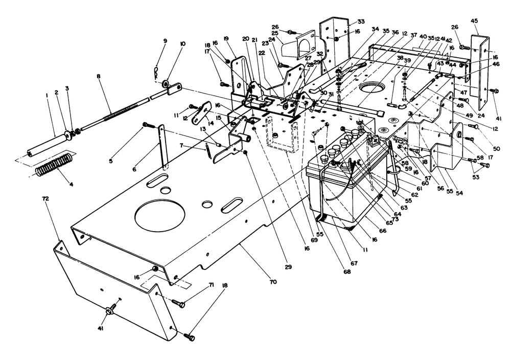 Frame Assembly Diagram and Parts List for 55600 9000001 - 9999999 Toro Lawn Tractor