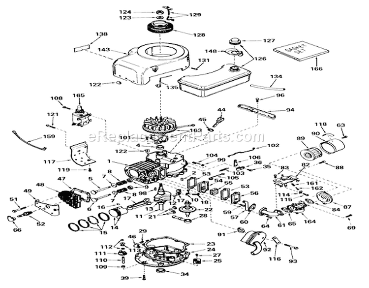 Tecumseh Engine Diagram and Parts List for 56044 8000001-8999999 - 1978 Toro Lawn Tractor