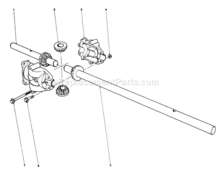 Differential Assembly Diagram and Parts List for 56044 8000001-8999999 - 1978 Toro Lawn Tractor