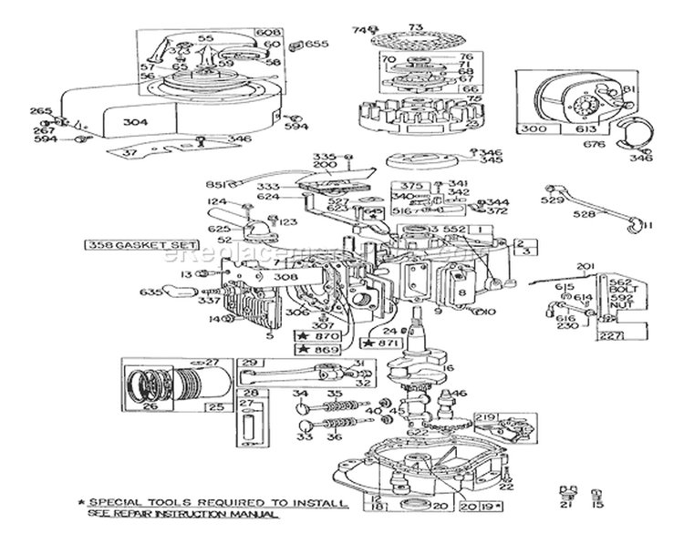 Page F Diagram and Parts List for 56080 0000001-0999999 - 1980 Toro Lawn Tractor