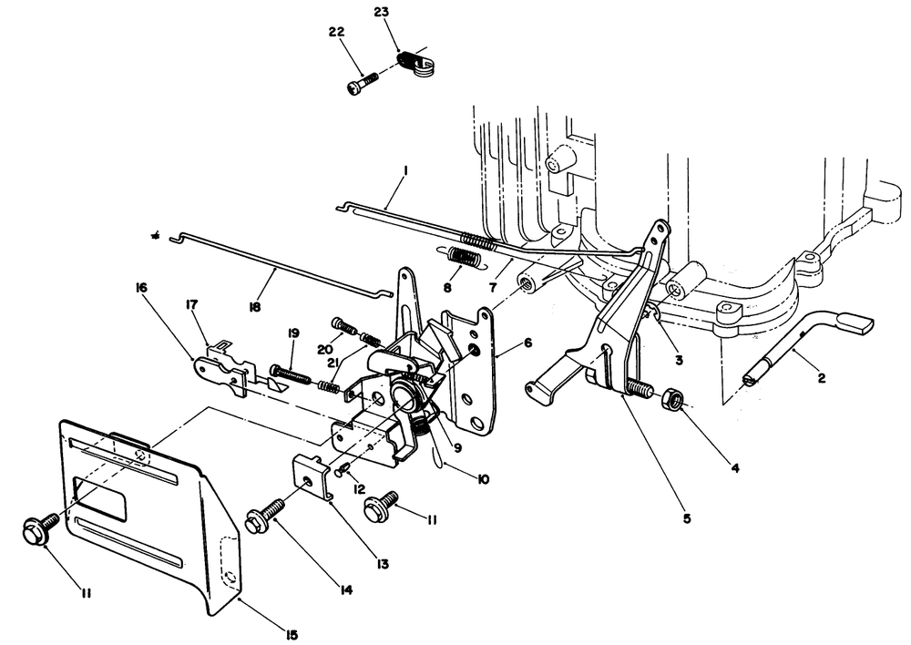 Governor Assembly (Engine No. Vmj8) Diagram and Parts List for 26622C 9000001 - 9999999 Toro Lawn Mower