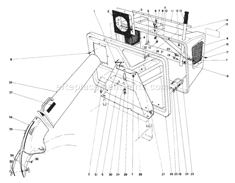 Easy-Empty Grass Catcher Model 59046 Diagram and Parts List for 56125 3000001-3999999 - 1983 Toro Lawn Tractor