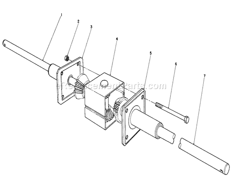 Differential Assembly Diagram and Parts List for 56133 1000001-1999999 - 1991 Toro Lawn Tractor