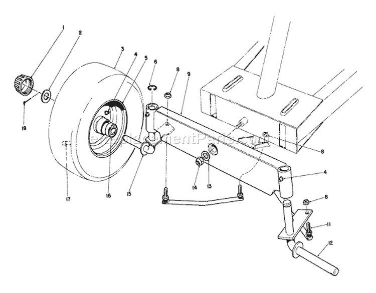 Page H Diagram and Parts List for 56133 2000001-2999999 - 1992 Toro Lawn Tractor