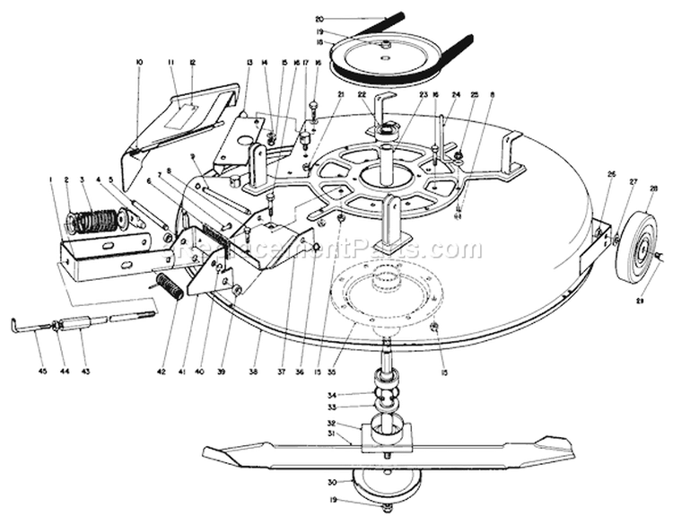 Page L Diagram and Parts List for 56138 3000001-3999999 - 1983 Toro Lawn Tractor