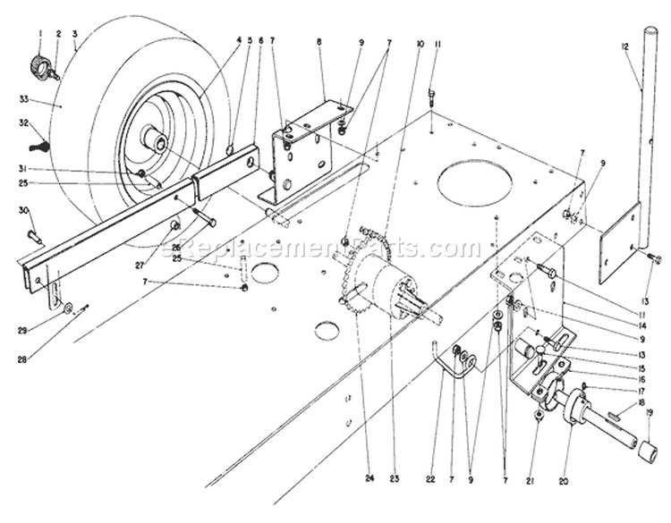 Page M Diagram and Parts List for 56138 3000001-3999999 - 1983 Toro Lawn Tractor