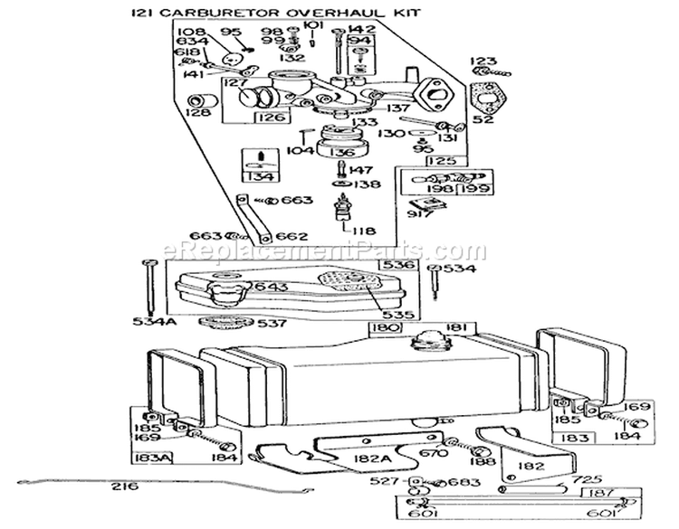 Page G Diagram and Parts List for 56138 3000001-3999999 - 1983 Toro Lawn Tractor