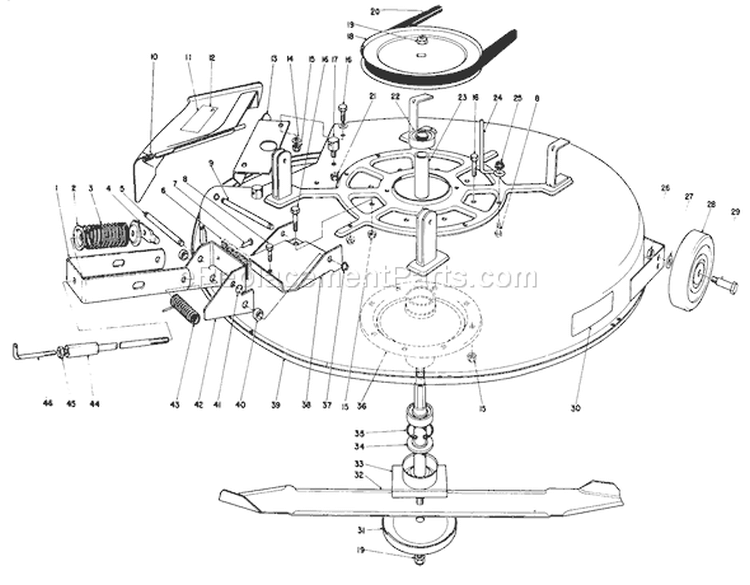 Page K Diagram and Parts List for 56138 4000001-4999999 - 1984 Toro Lawn Tractor