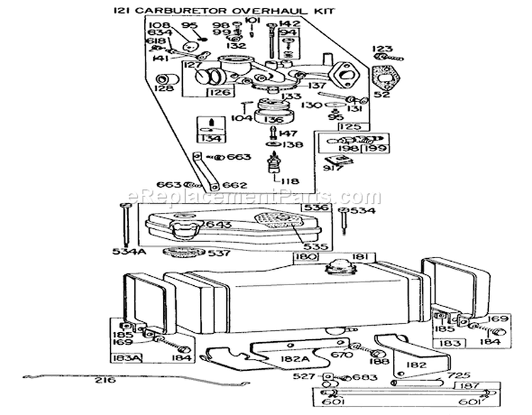 Page F Diagram and Parts List for 56138 4000001-4999999 - 1984 Toro Lawn Tractor