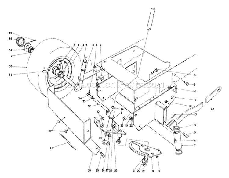 Page H Diagram and Parts List for 56138 4000001-4999999 - 1984 Toro Lawn Tractor