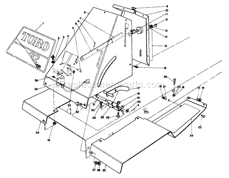 Page I Diagram and Parts List for 56138 4000001-4999999 - 1984 Toro Lawn Tractor