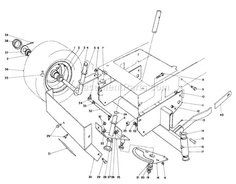Page H Diagram and Parts List for 56145 4000001-4999999 - 1984 Toro Lawn Tractor