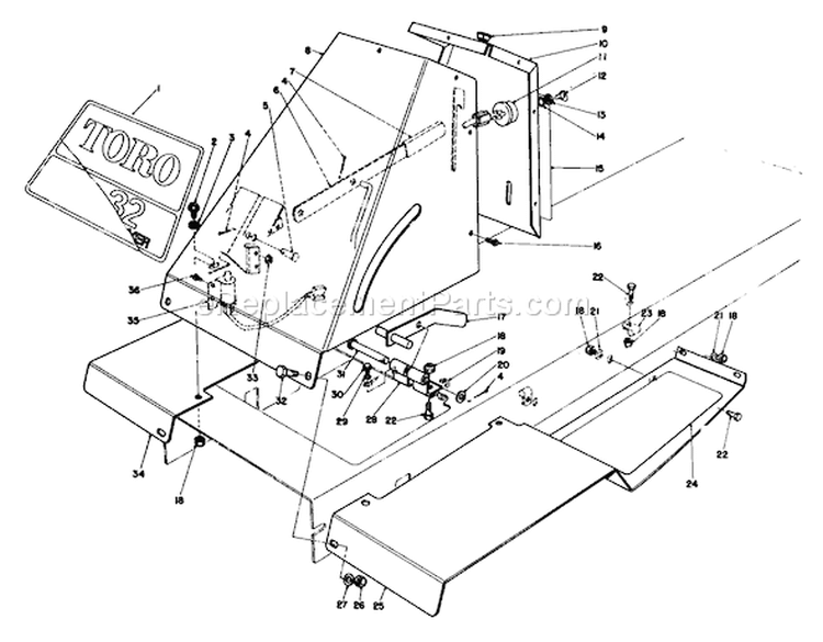 Page I Diagram and Parts List for 56145 4000001-4999999 - 1984 Toro Lawn Tractor