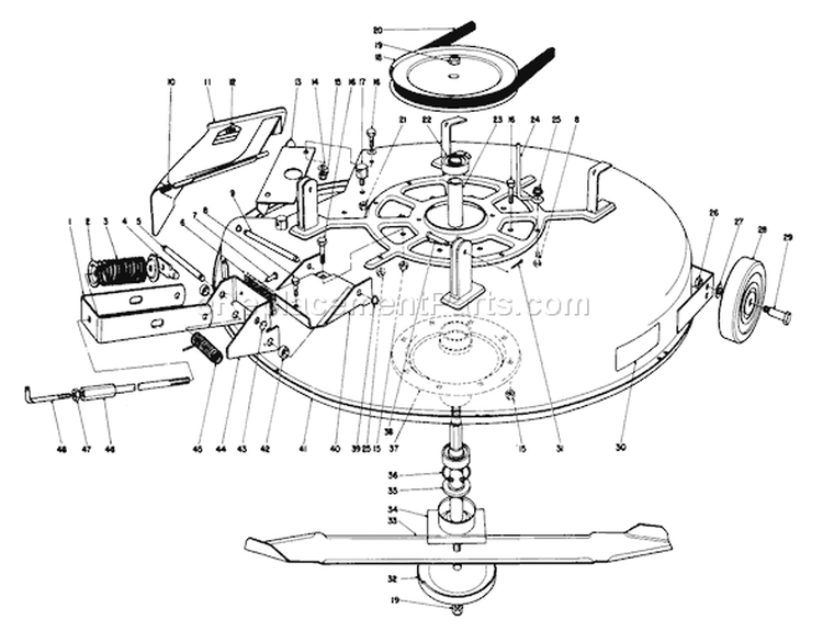 Page K Diagram and Parts List for 56145 5000001-5999999 - 1985 Toro Lawn Tractor
