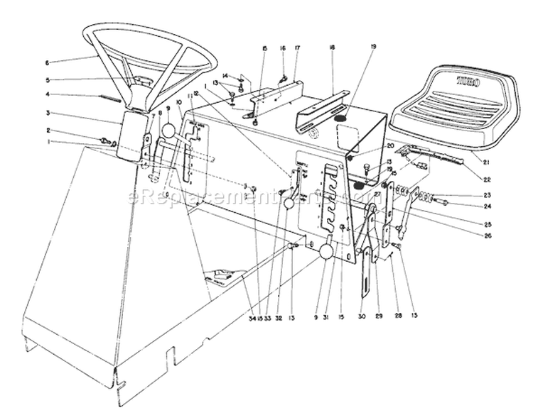 Page N Diagram and Parts List for 56145 5000001-5999999 - 1985 Toro Lawn Tractor
