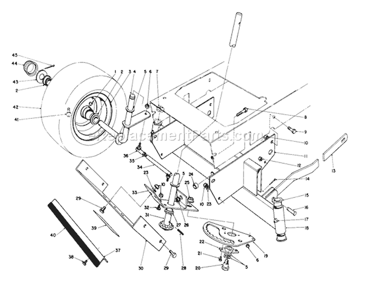Page L Diagram and Parts List for 56145 7000001-7999999 - 1987 Toro Lawn Tractor