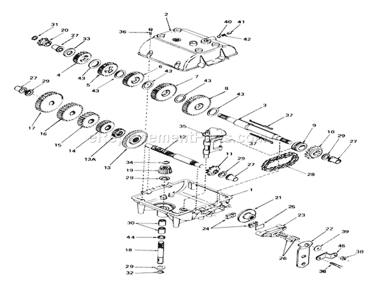 Page U Diagram and Parts List for 56145 7000001-7999999 - 1987 Toro Lawn Tractor