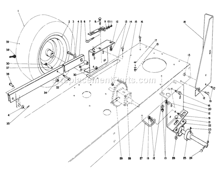 Page M Diagram and Parts List for 56145 9000001-9999999 - 1989 Toro Lawn Tractor