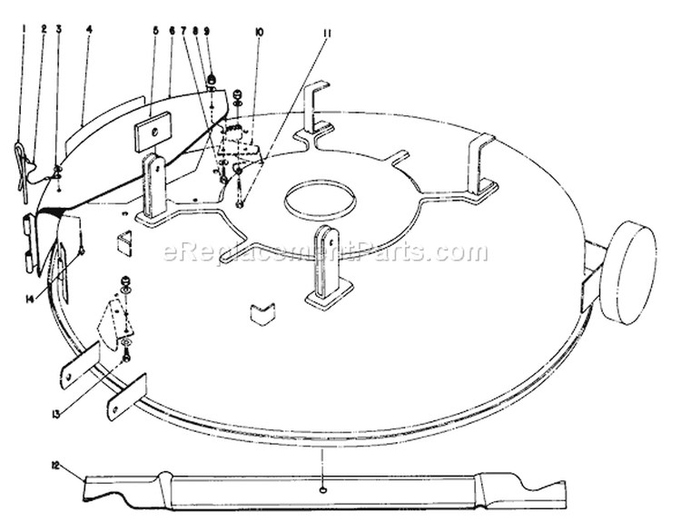Mulcher Kit Model 59155 Diagram and Parts List for 56155 4000001-4999999 - 1984 Toro Lawn Tractor