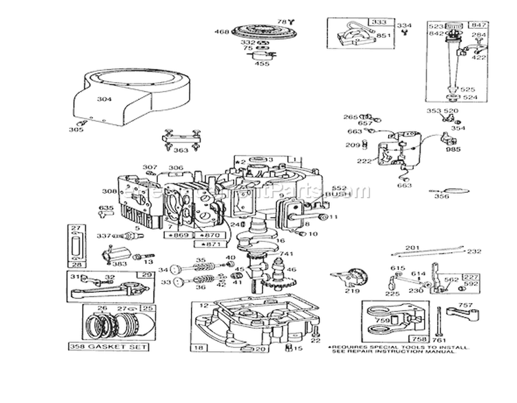 Page F Diagram and Parts List for 56155 6000001-6999999 - 1986 Toro Lawn Tractor