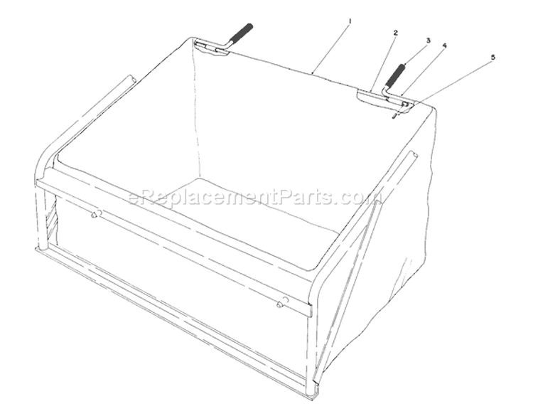 Leaf Bag Model 59123 Diagram and Parts List for 56155 7000001-7999999 - 1987 Toro Lawn Tractor