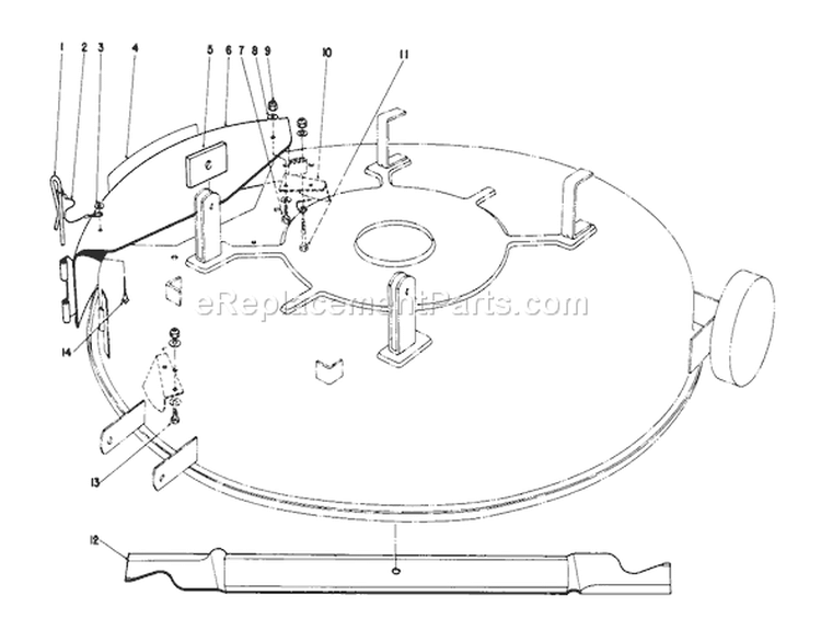 Mulcher Kit Model 59155 Diagram and Parts List for 56155 7000001-7999999 - 1987 Toro Lawn Tractor