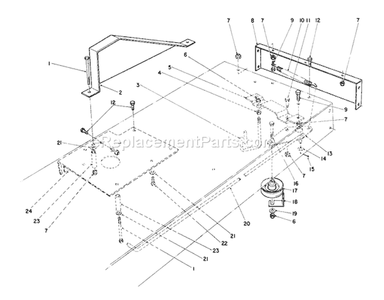 Traction Assembly Diagram and Parts List for 56155 7000001-7999999 - 1987 Toro Lawn Tractor