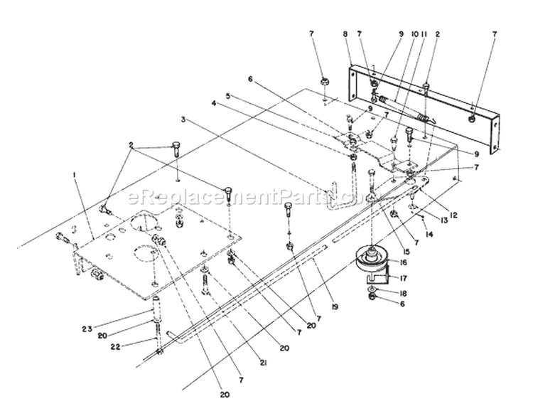 Traction Assembly Diagram and Parts List for 56170 5000001-5999999 - 1985 Toro Lawn Tractor