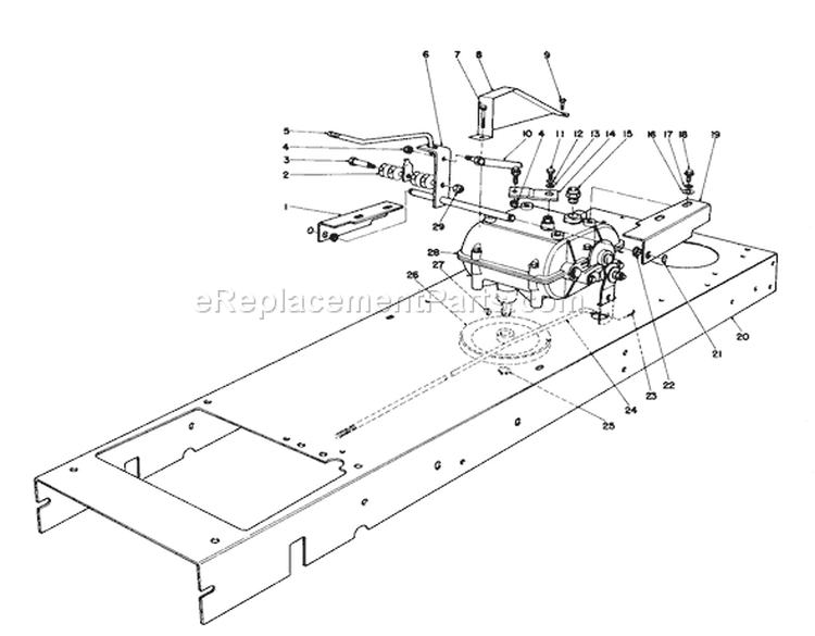 Transmission Linkage Assembly Diagram and Parts List for 56170 5000001-5999999 - 1985 Toro Lawn Tractor