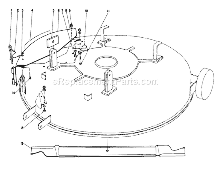 Mulcher Kit Model 59155 Diagram and Parts List for 56150 7000001-7999999 - 1987 Toro Lawn Tractor