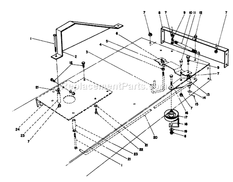 Traction Assembly Diagram and Parts List for 56150 7000001-7999999 - 1987 Toro Lawn Tractor